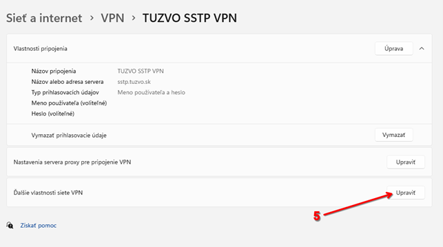 dalsie vlastnosti siete vpn