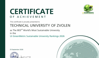 certifikát UI Green Matric
