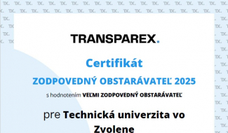 Certifikát Transparex A+