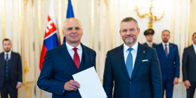 Profesor Hubert Paluš s prezidentom SR
