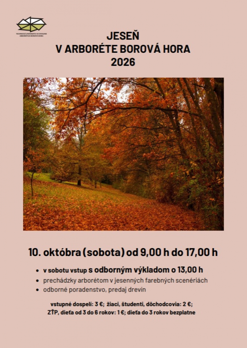 Jeseň v arboréte Borová hora