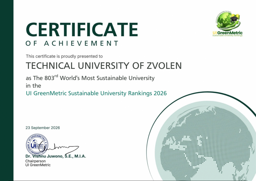 certifikát UI Green Matric